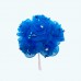 2.5" Diameter Rhinestone Organza Flower 6X12 | Turquoise